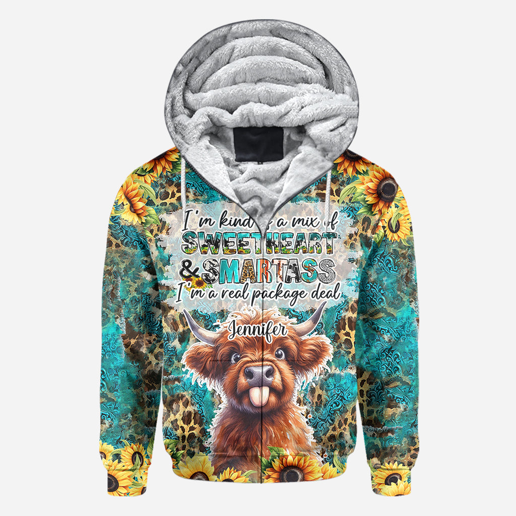 Freches Hochlandrind - Personalisiertes Allover-Shirt