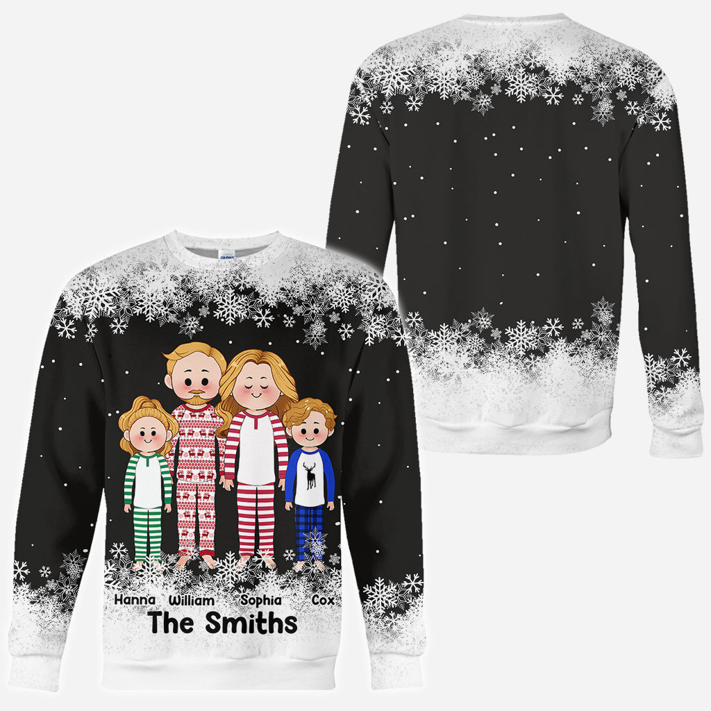 Niedliche Familie – Personalisiertes T-Shirt mit Familienmotiv