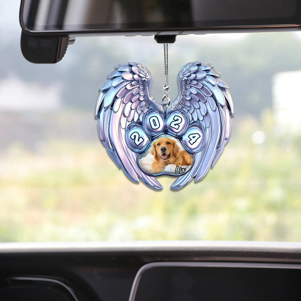 Deine Flügel waren bereit, doch mein Herz nicht – Personalisierter Hunde-Autoanhänger