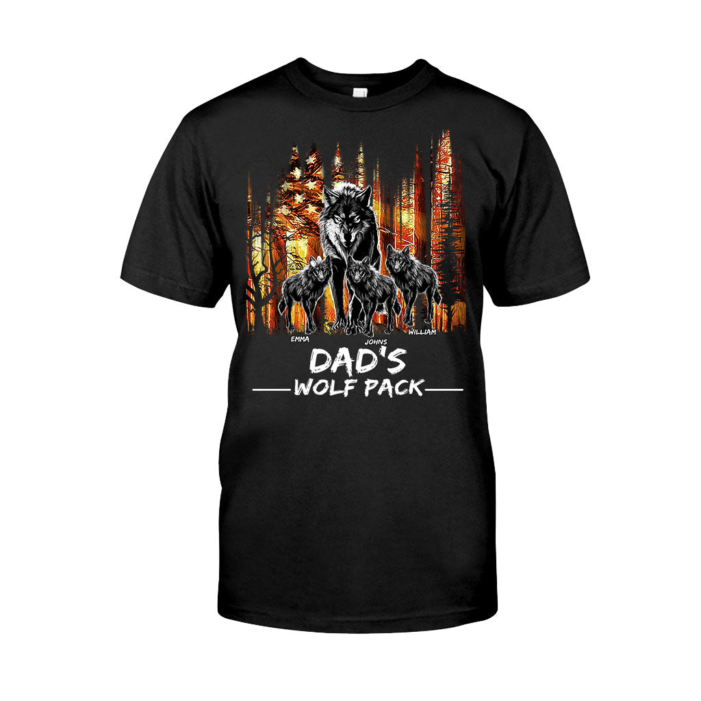 Dad's Wolf Pack - Personalized Father T-shirt And Hoodie