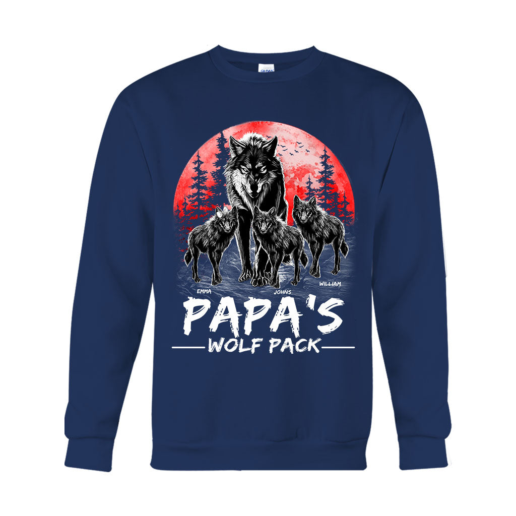 Grandpa's Wolf Pack - Personalized Grandpa T-shirt And Hoodie