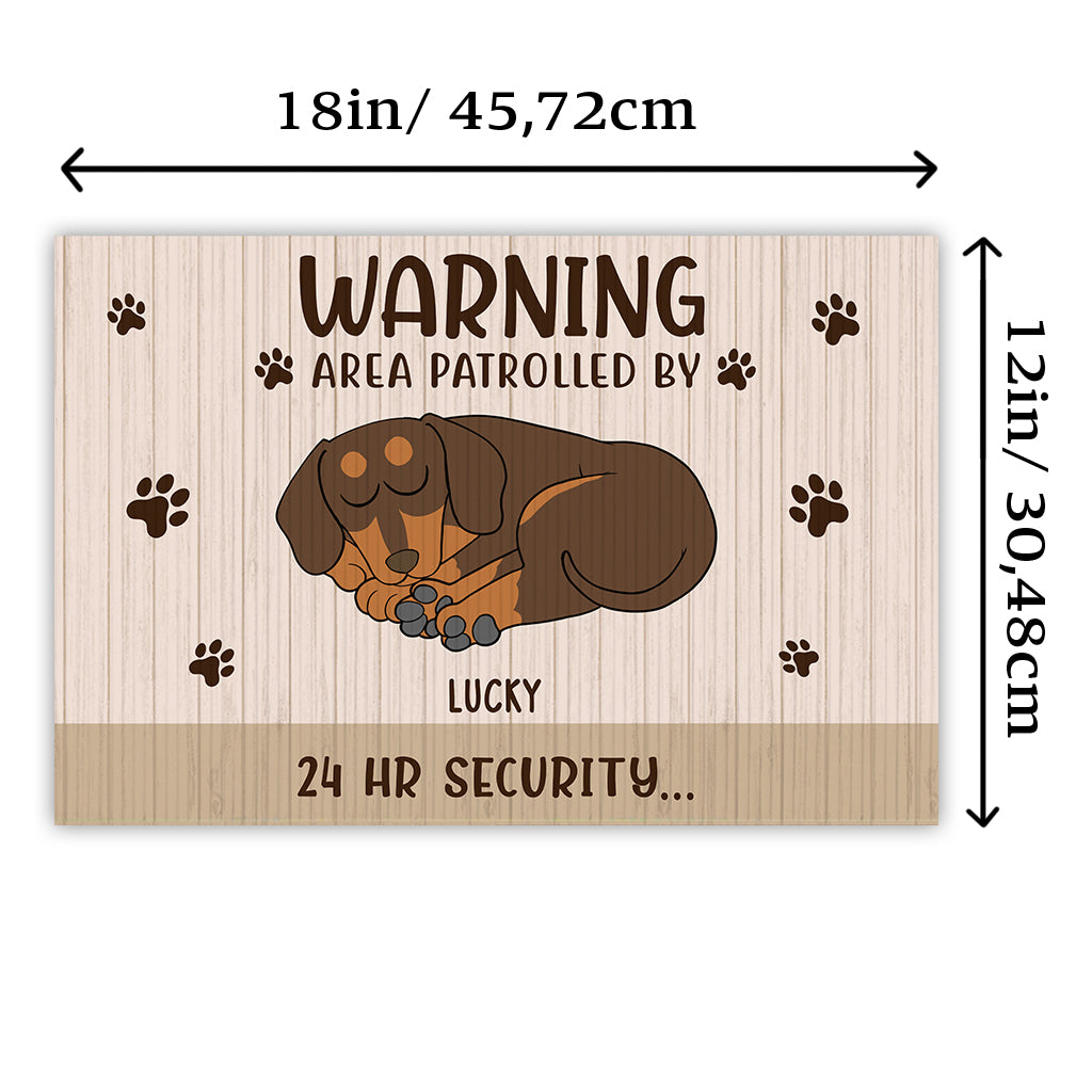 24 Hour Security - Personalized Dog Yard Sign