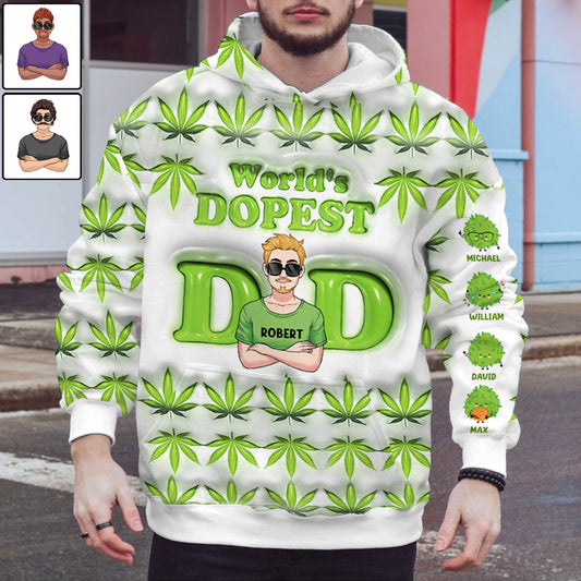 Dopest Dad Ever - Personalized Father All Over Shirt