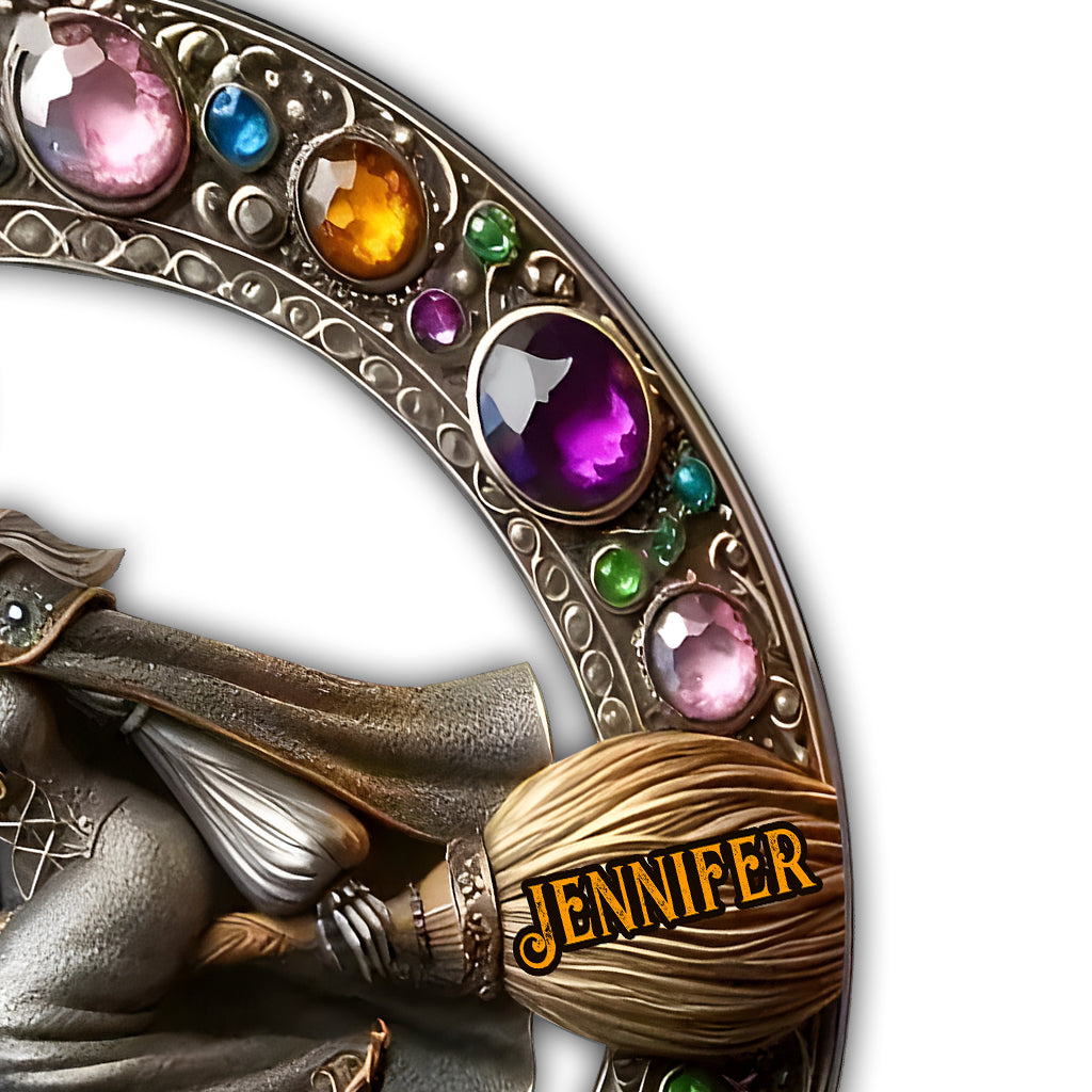 Beautiful Witch - Personalized Witch Cut Metal Sign
