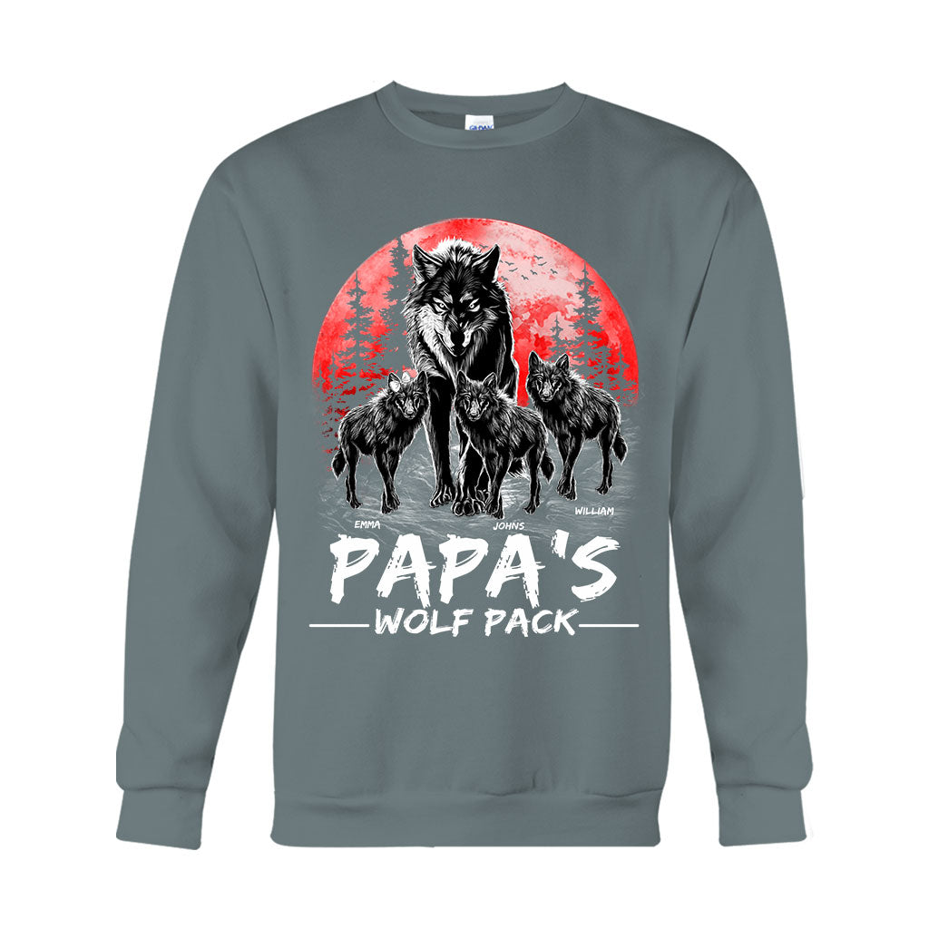 Grandpa's Wolf Pack - Personalized Grandpa T-shirt And Hoodie