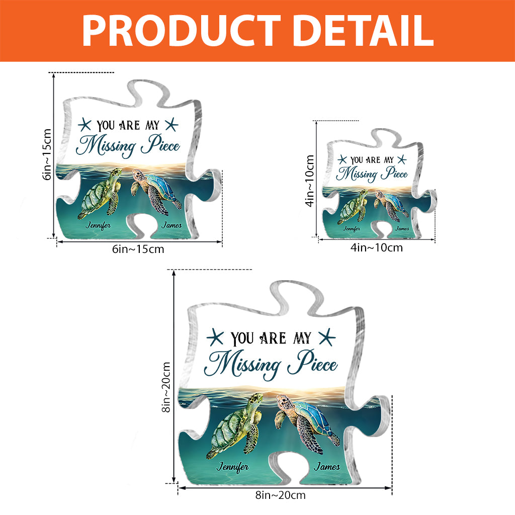 You Are My Missing Piece - Personalized Couple Custom Shaped Acrylic Plaque