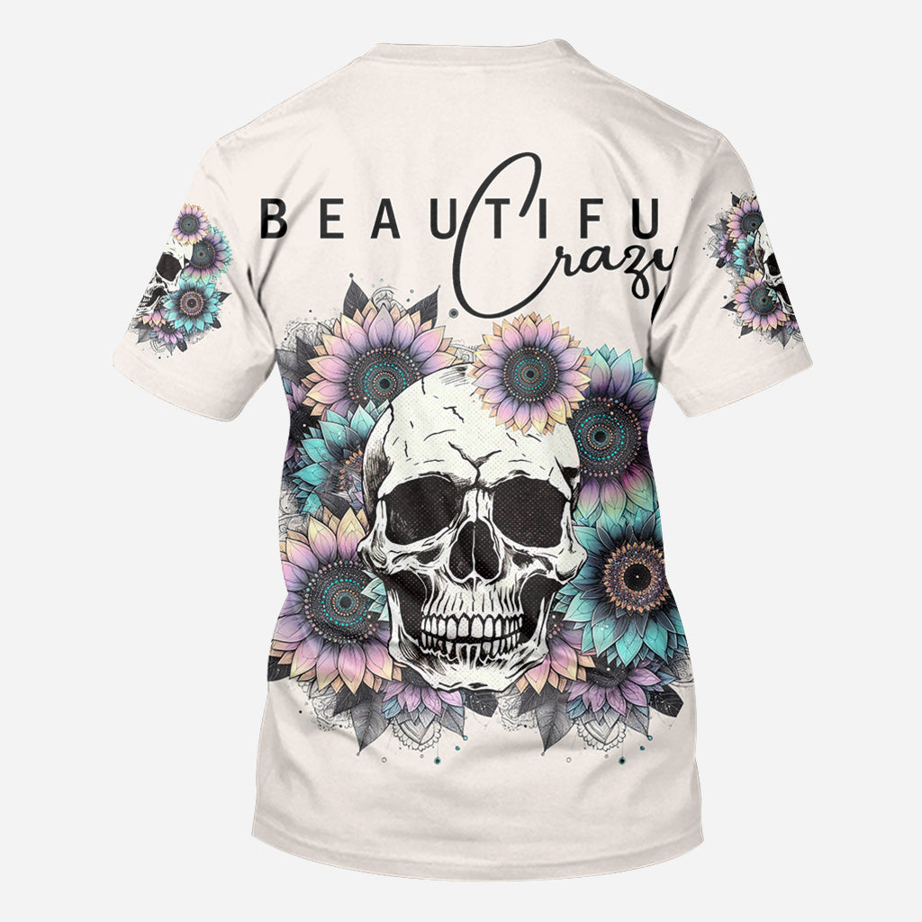 Wunderschön verrückt – personalisiertes Totenkopf-Shirt