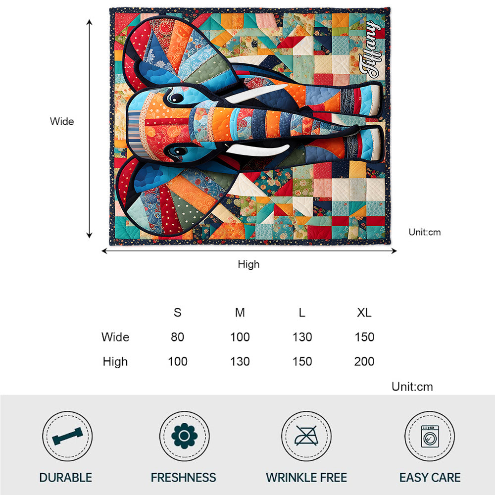 Beautiful Elephant - Personalized Elephant Blanket