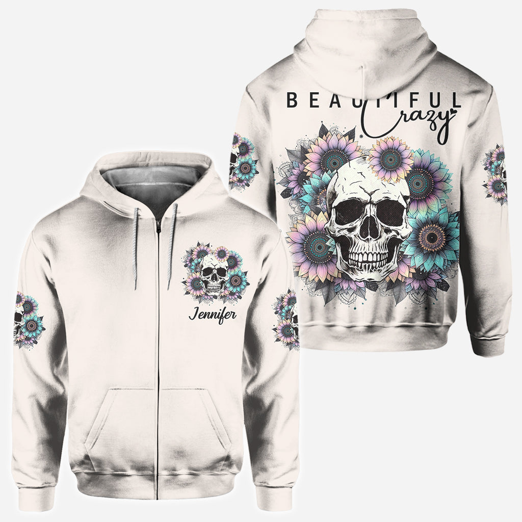 Wunderschön verrückt – personalisiertes Totenkopf-Shirt