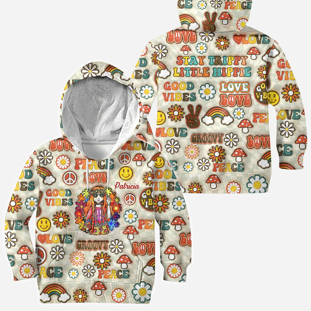 Hippie Soul Retro Multi Style - Personalized Hippie All Over Shirt