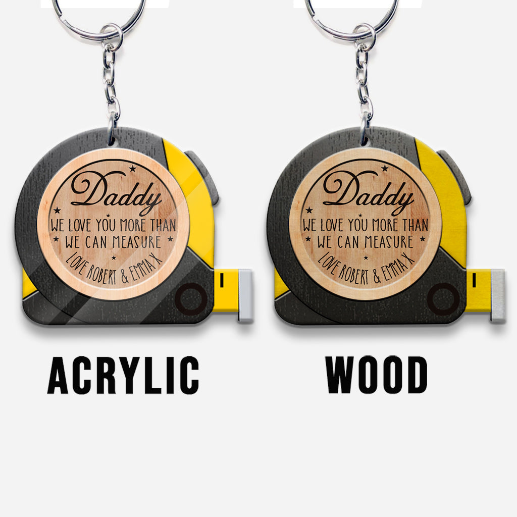 Wir lieben dich unendlich – personalisierter Schlüsselanhänger für Väter