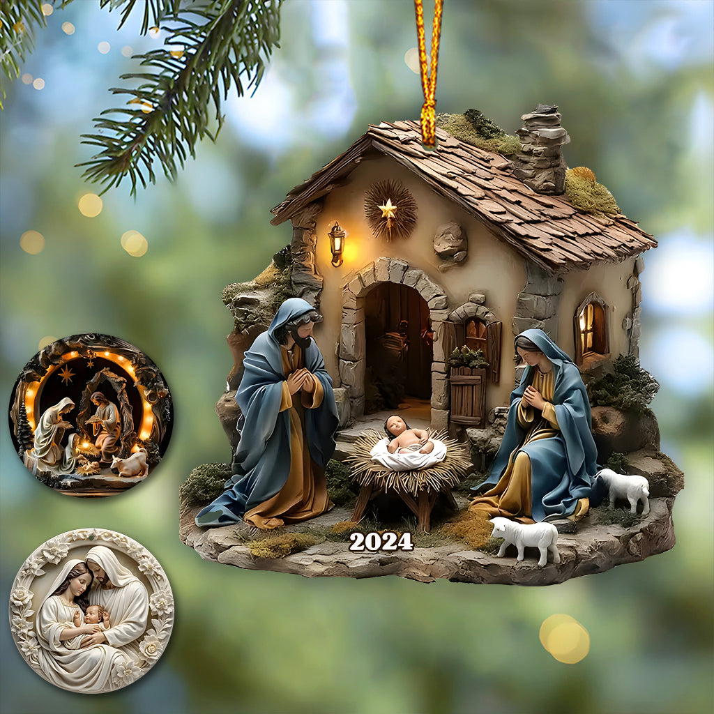 Silent Night - Personalized Christian Ornament