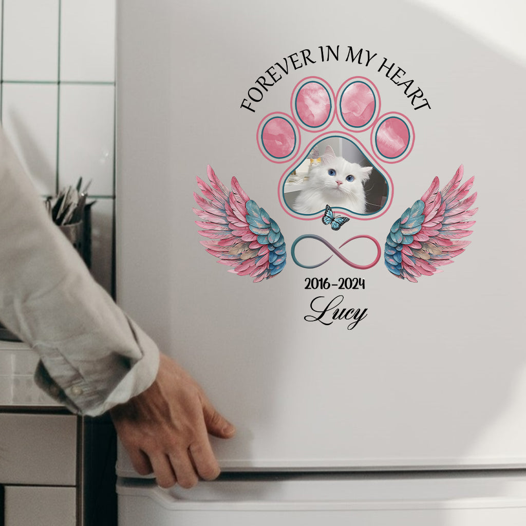 Für immer in meinem Herzen – Personalisierter Hunde-Aufkleber (gestanzt)