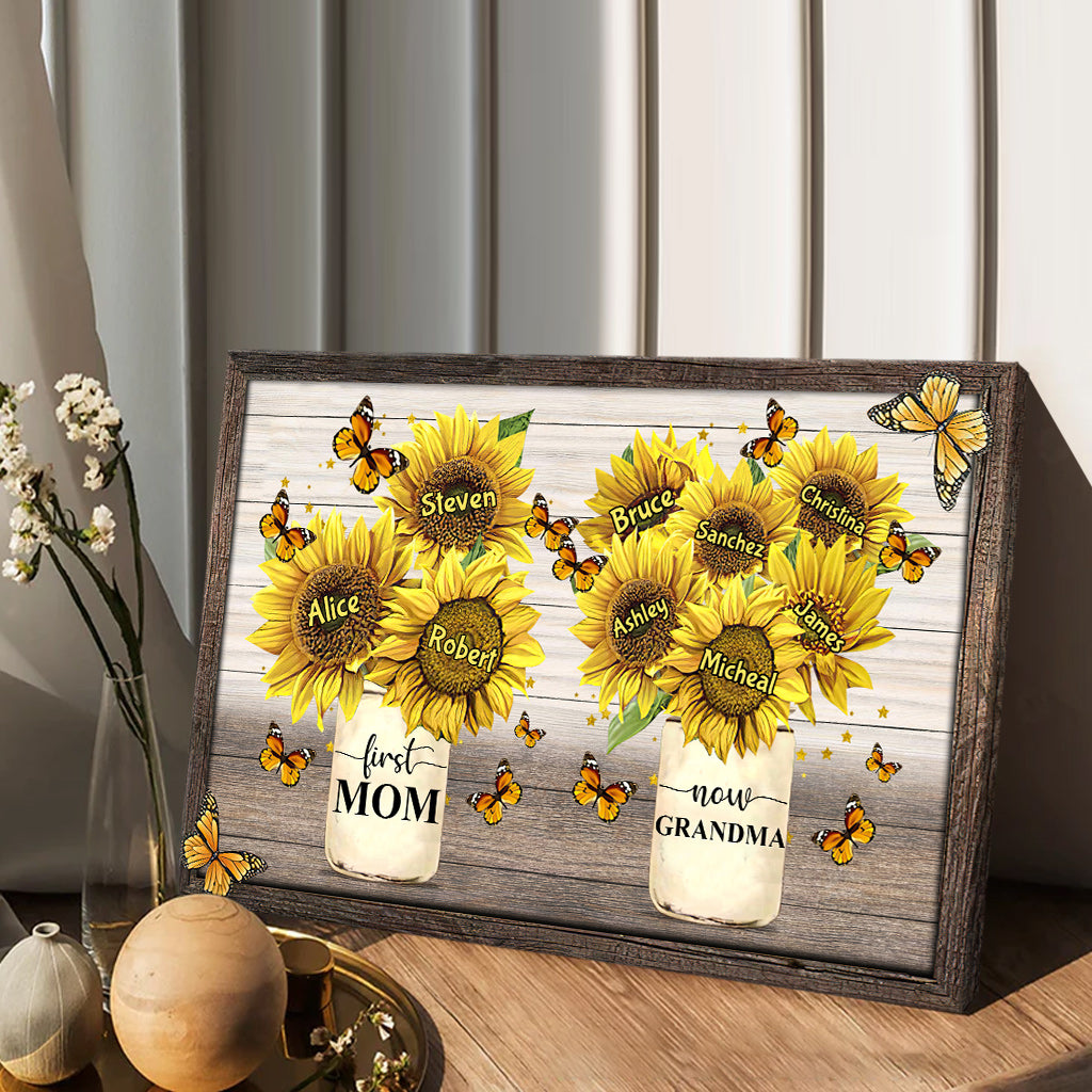 Erst Mama, jetzt Oma – Personalisierte Oma-Leinwand und Poster