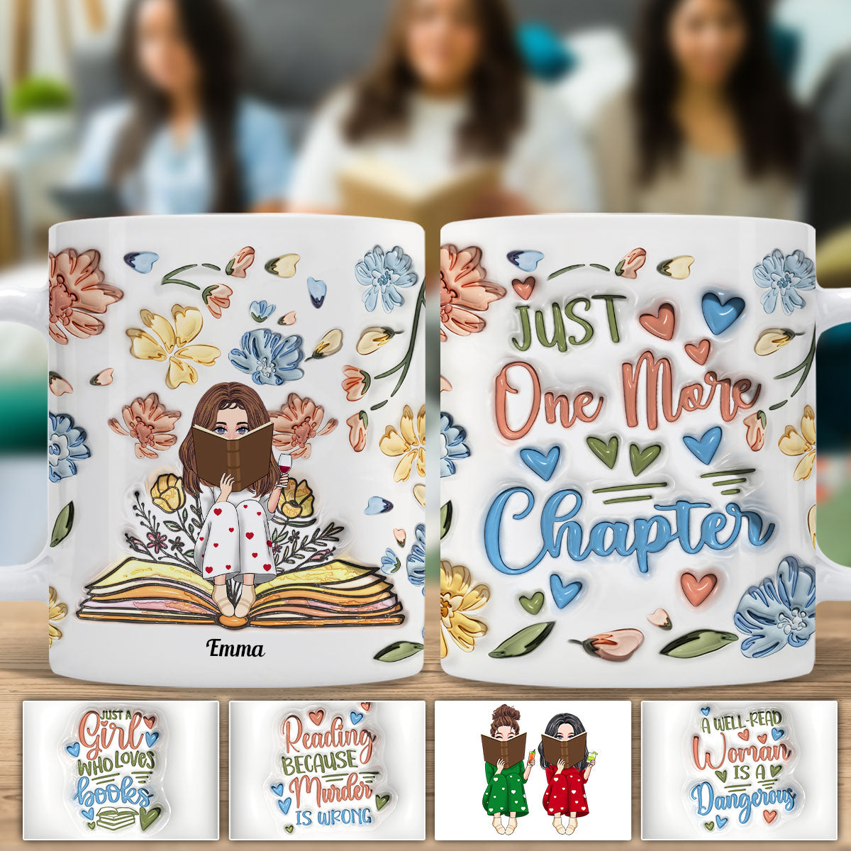 Einfach ein Mädchen, das Bücher liebt – personalisierte Buchtasse