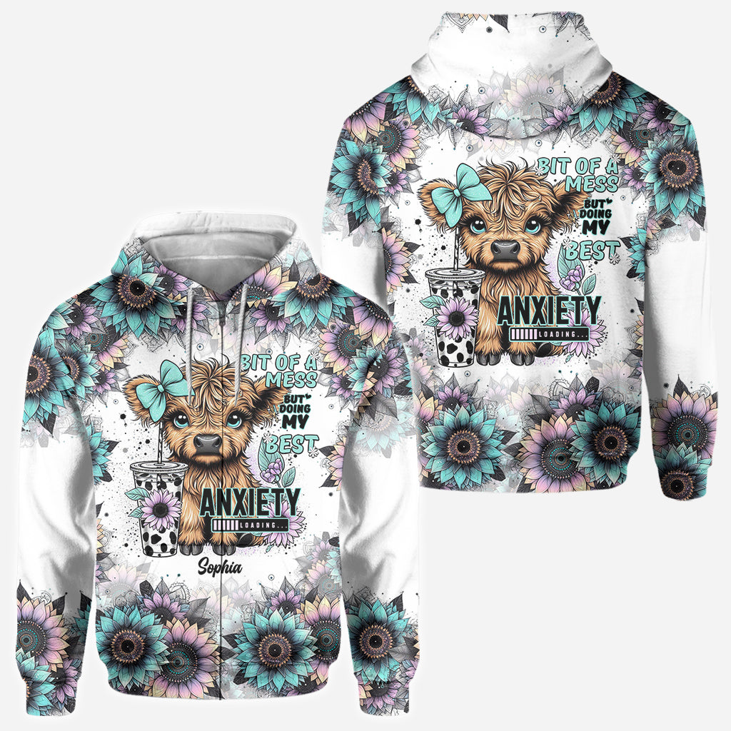 Ein bisschen chaotisch, aber ich gebe mein Bestes – personalisiertes Allover-Shirt