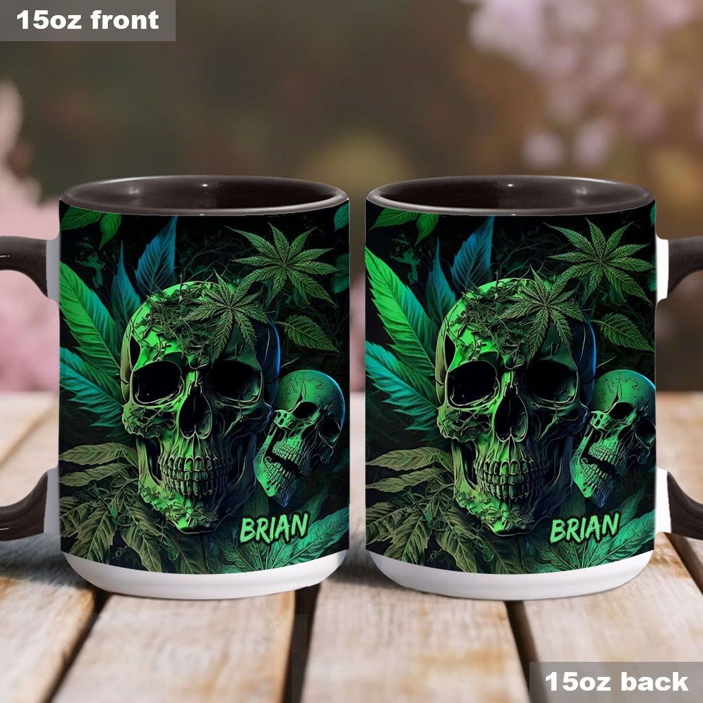 Cannabis Skull - Personalized Weed Accent Mug