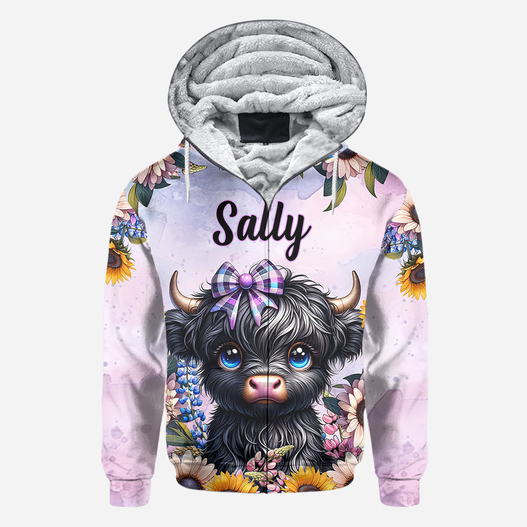 Niedliches kleines Kuh-Shirt mit Allover-Personalisierung