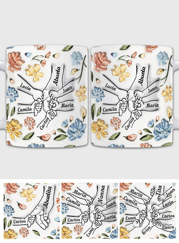 Abuela Floral – Personalisierte Oma-Tasse