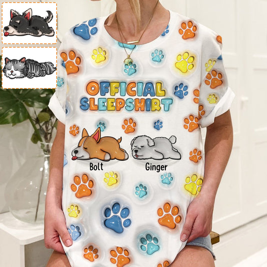 Offizielles Schlafshirt – Personalisiertes Shirt mit Hundemotiv