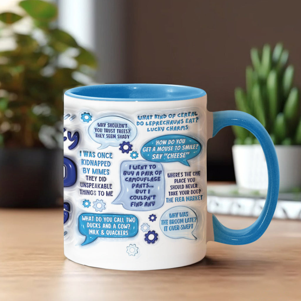 Dad Jokes Emergency - Personalized Father Accent Mug