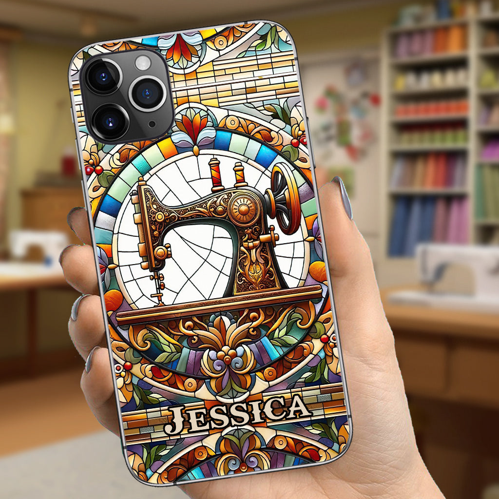 Bunte Nähmaschine – Personalisierte Näh-Handyhülle