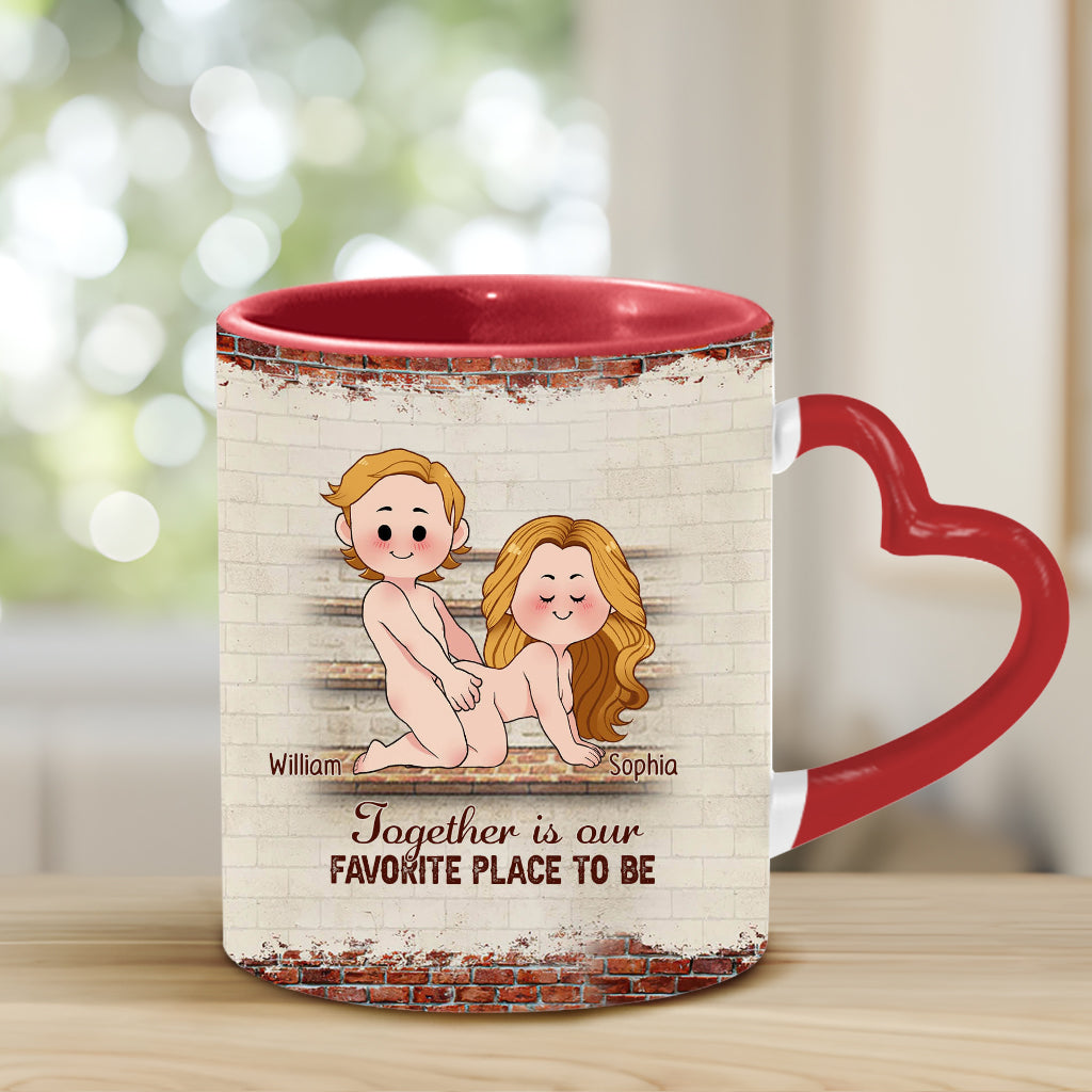 Ich liebe dich – Personalisierte Tasse mit Herzgriff für Paare