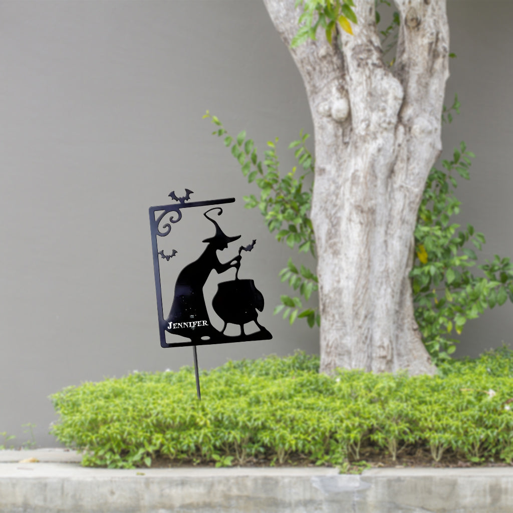 Witch Property Trespassers Will Be Used As Ingredients - Personalized Witch Metal Garden Art