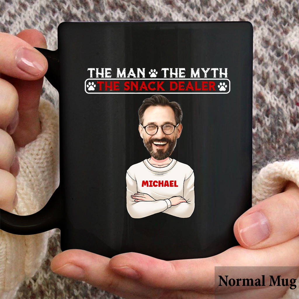 Der Mann, der Mythos, der Snackdealer – personalisierte Vatertasse