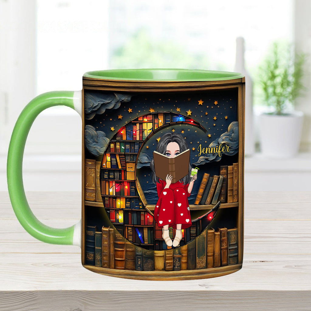 Einfach ein Mädchen, das Bücher liebt – personalisierte Tasse mit Buchmotiv