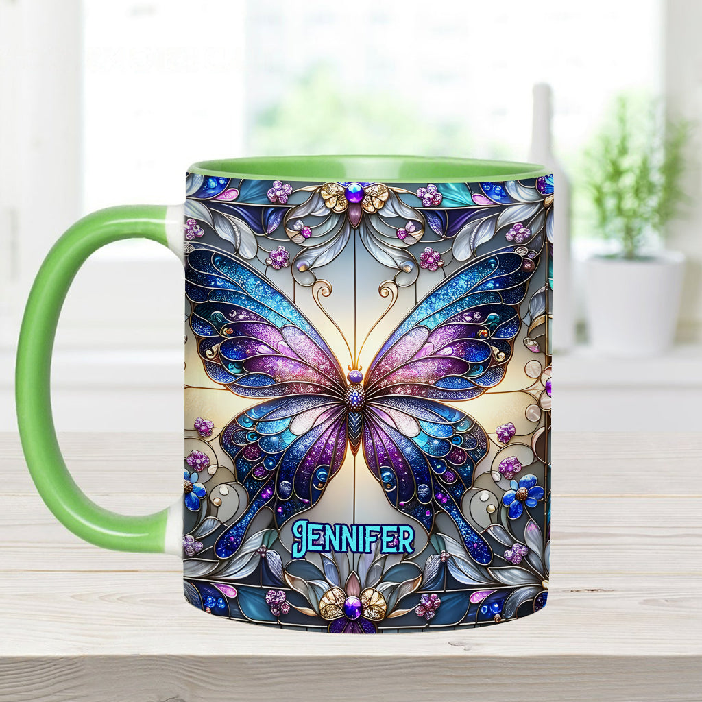 Wunderschöner Schmetterling – personalisierte Tasse mit Schmetterlingsmotiv
