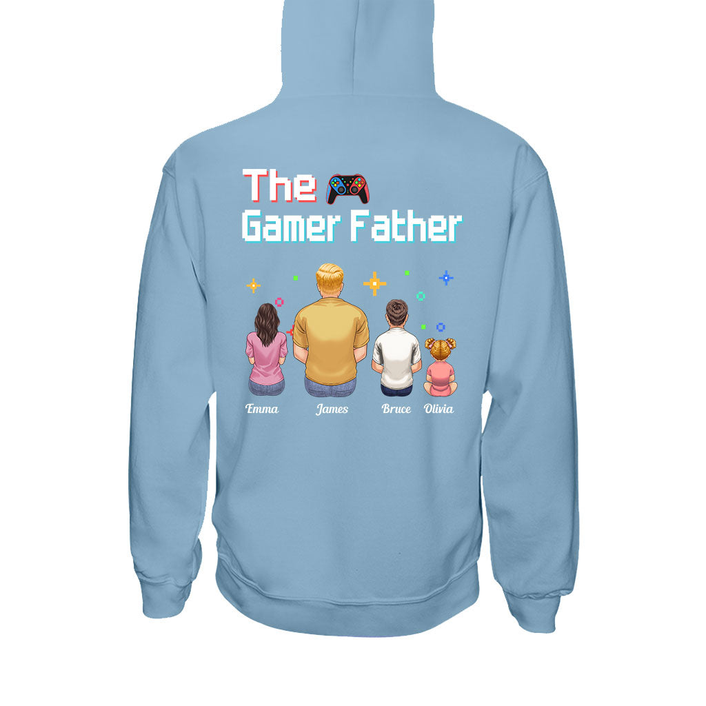 Der Gamer-Papa – Gaming-Vater für jeden Titel – Personalisiertes Videospiel-T-Shirt und Hoodie