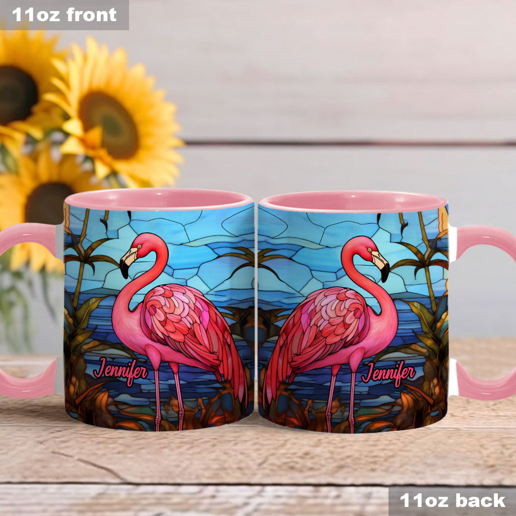 Personalisierte Tasse mit Flamingo-Motiv – Liebe Flamingos!