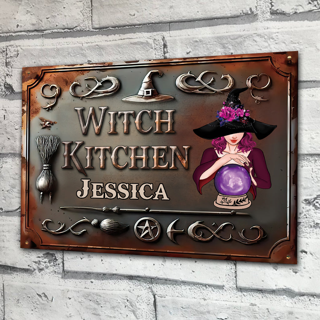 Witch House - Personalized Witch Rectangle Metal Sign
