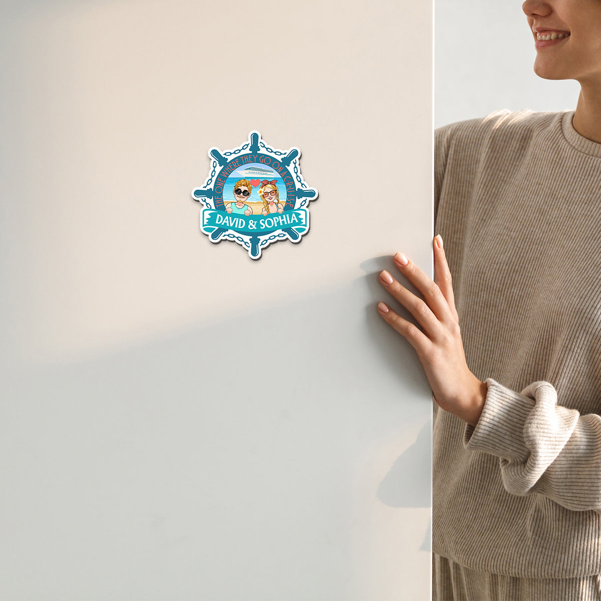 Die Geschichte, in der sie eine Kreuzfahrt machen – personalisierter Kreuzfahrtmagnet