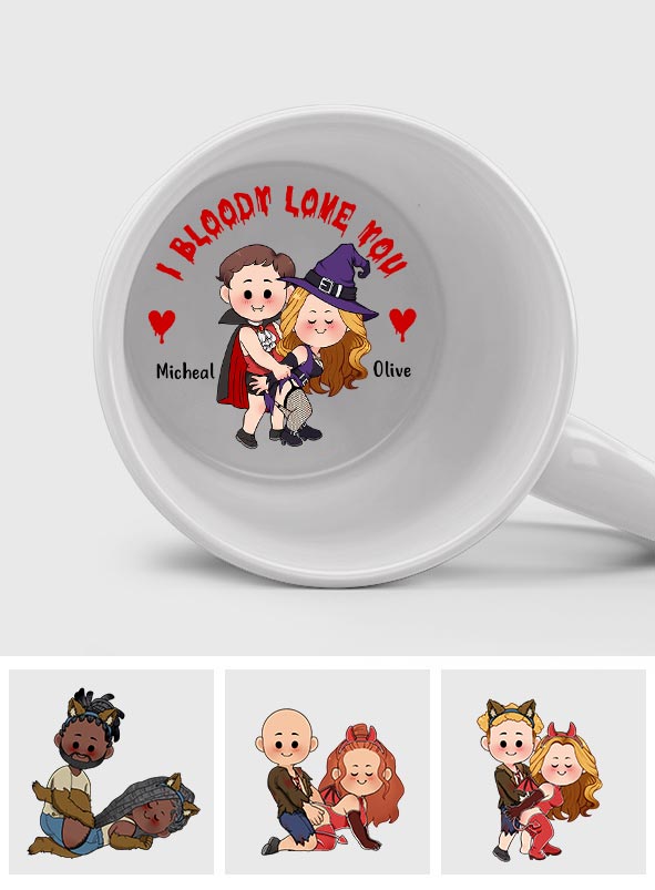 Ich bin verdammt mit dir - Personalisierte Tasse für Paare mit versteckter Botschaft