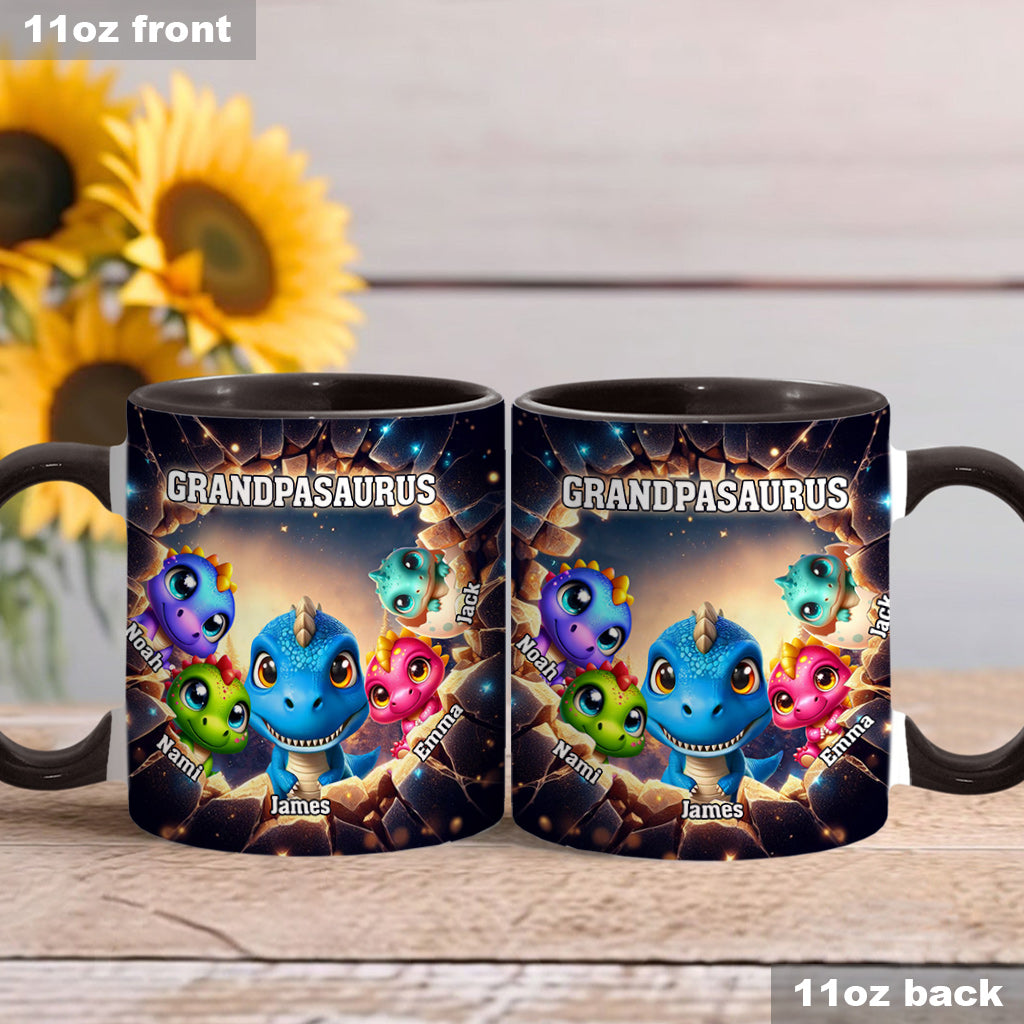 Grandpasaurus - Personalized Grandpa Accent Mug