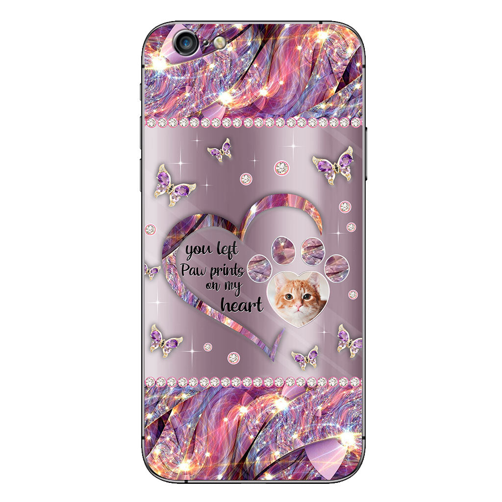 Du hast Pfotenabdrücke in meinem Herzen hinterlassen – personalisierte Hunde-Handyhülle
