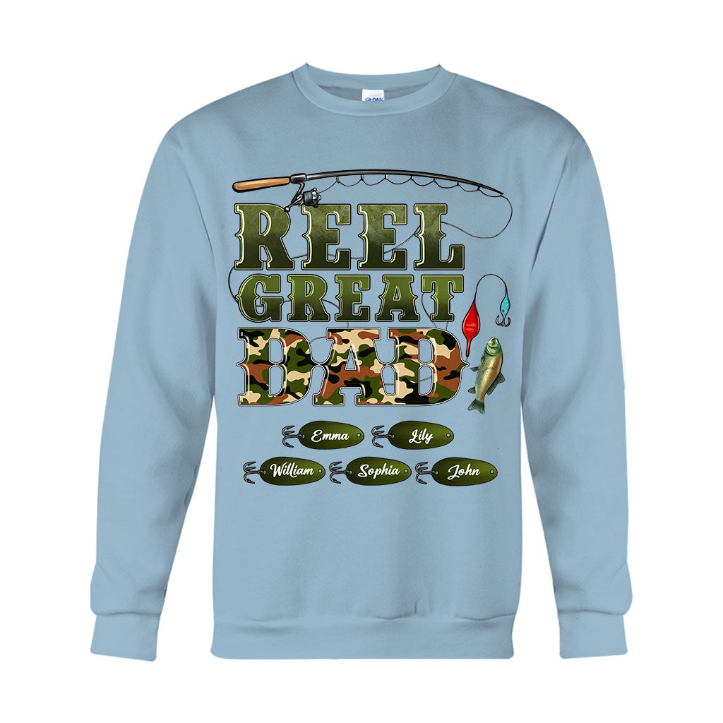 Western Reel Great Dad Camouflage - Personalized Father T-shirt And Hoodie