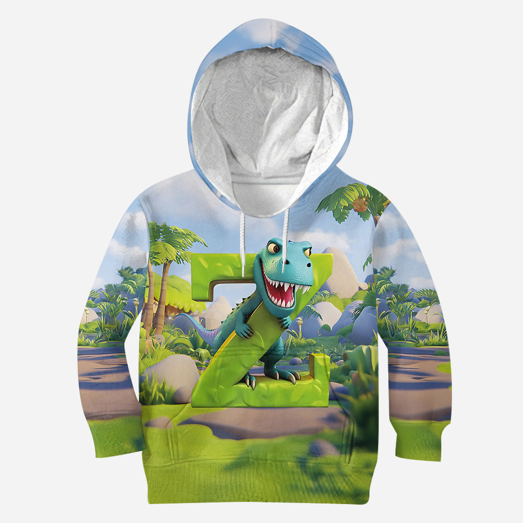 Dinosaurier-Alphabet - Personalisiertes Kinder-T-Shirt