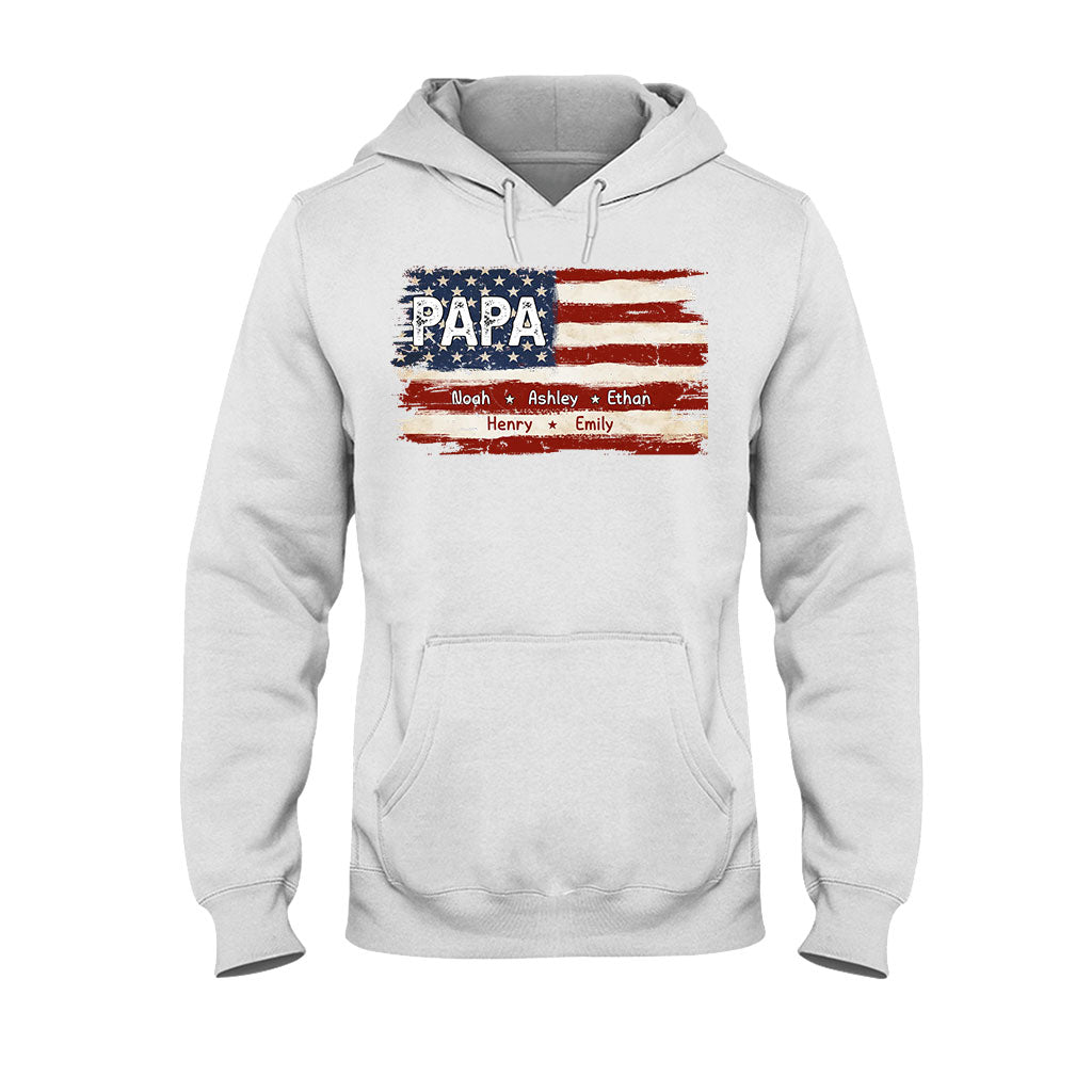 Papas Leben – 4. Juli – Personalisiertes Vater-T-Shirt und Hoodie