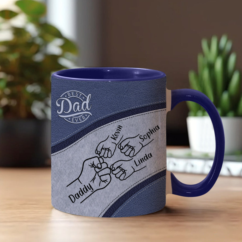 Bester Papa aller Zeiten - Personalisierte Tasse mit Vater-Akzent