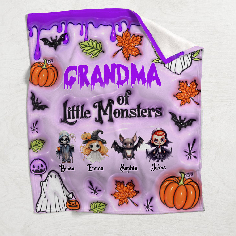Oma der kleinen Monster – Personalisierte Oma-Decke (Beliebiger Titel)