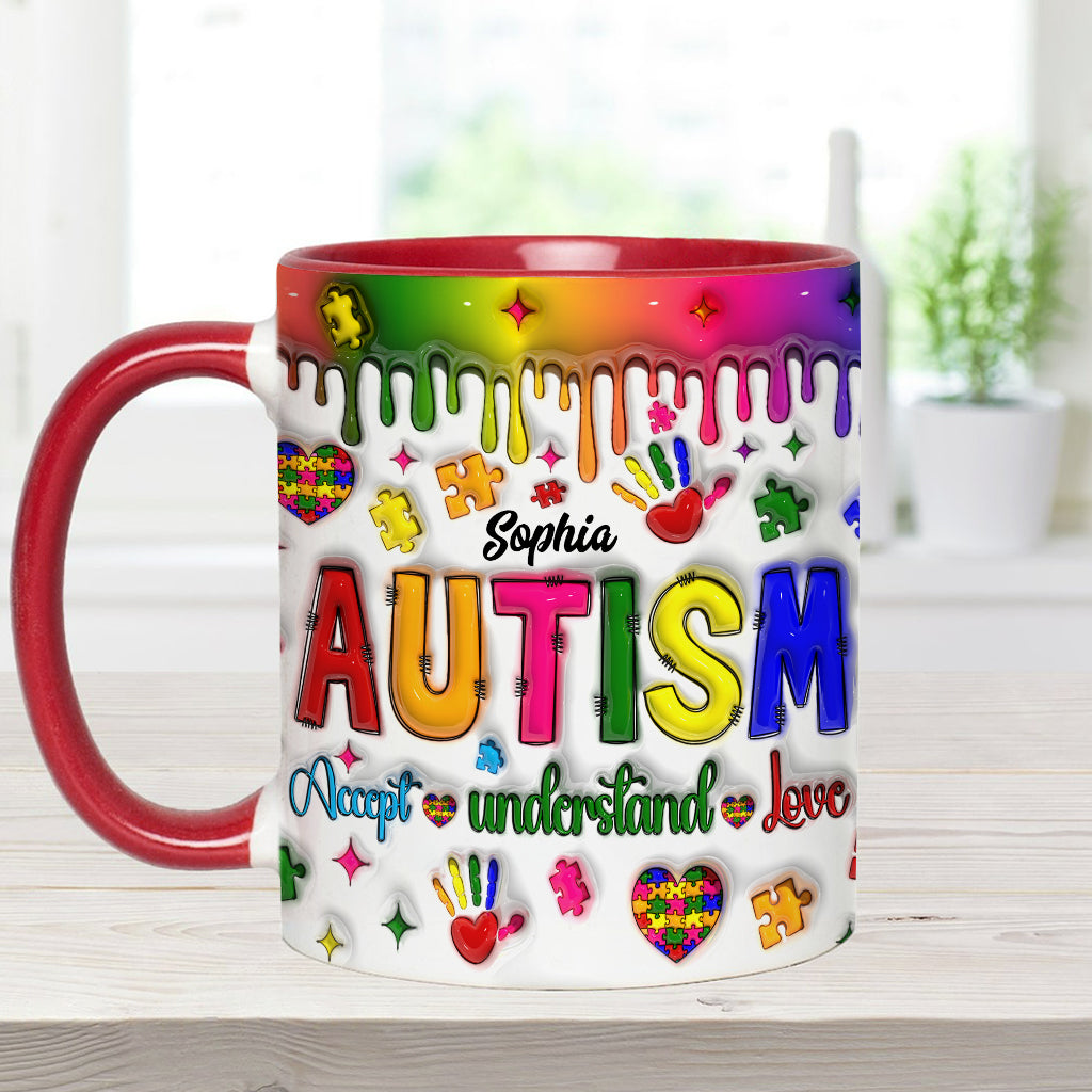 Autismus-Bewusstsein – Personalisierte Tasse mit Autismus-Motiv