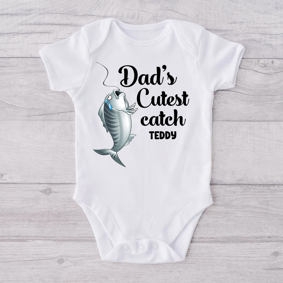 Echt cooler Papa – Personalisiertes Angel-T-Shirt und Babybody