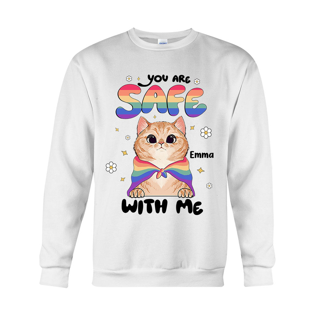 Du bist sicher – Personalisiertes LGBT-Unterstützungs-T-Shirt und Hoodie