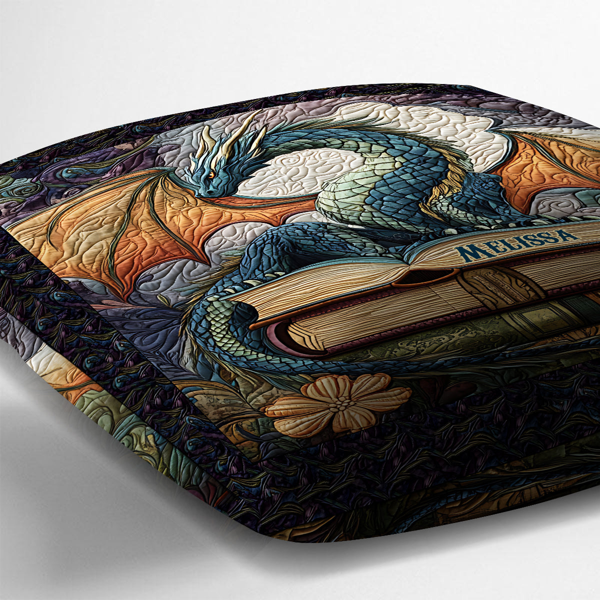 Ich bin kein Bücherwurm, ich bin ein Bücherdrache – Personalisiertes Buchkissen