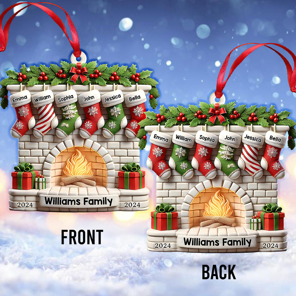 Strümpfe am Kamin – personalisierter Familienschmuck