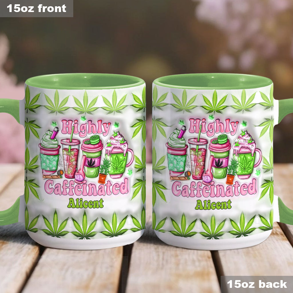 Hochkoffeinhaltiger Kaffee für 420-Liebhaber – personalisierte Tasse mit Cannabis-Motiv