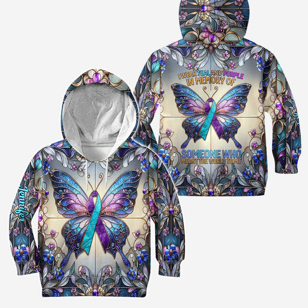 Ich trage Türkis und Lila – Personalisierter Hoodie und Leggings zur Suizidprävention